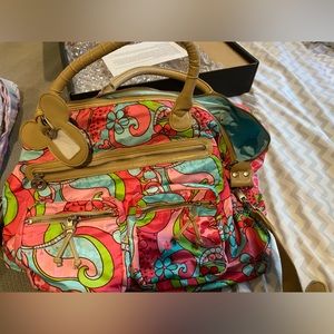 Disney duffel bag. Pink and green